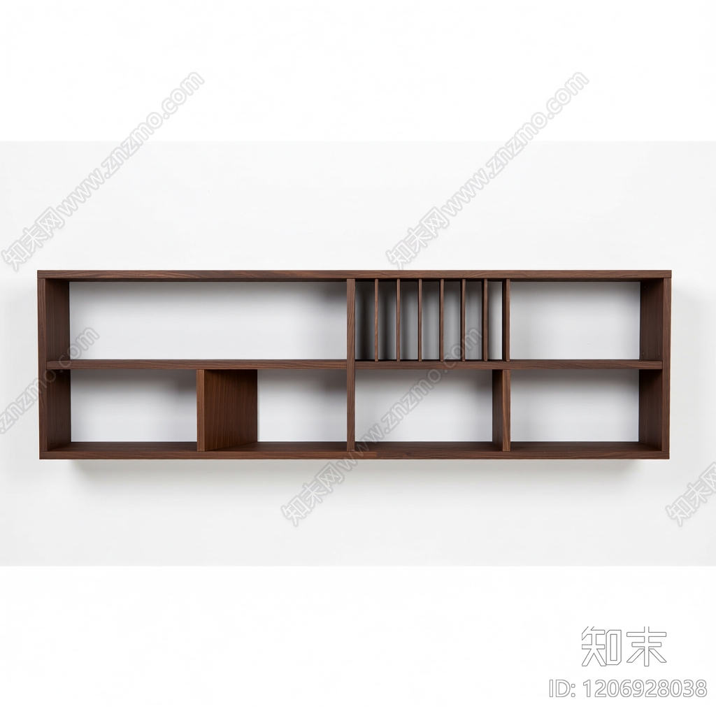 深色书架柜体3D模型下载【ID:1206928038】
