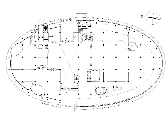 天津泰达图书馆建筑施工图（华东院图纸）cad施工图下载【ID:160587199】