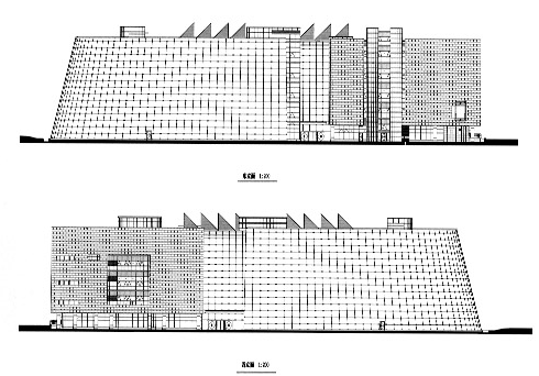 天津泰达图书馆建筑施工图（华东院图纸）cad施工图下载【ID:160587199】