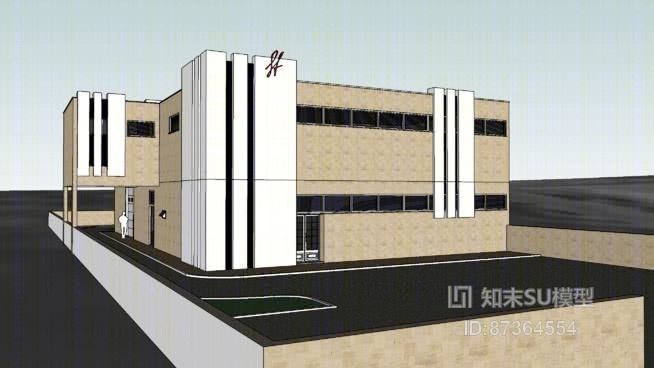 标准厂房SU模型下载【ID:817879011】