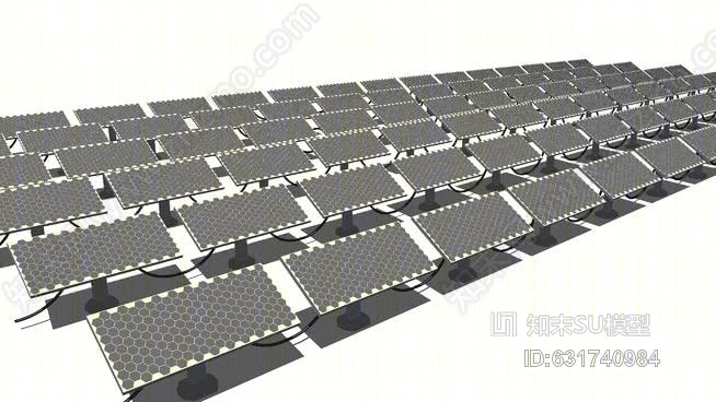 太阳能发电SU模型下载【ID:631740984】