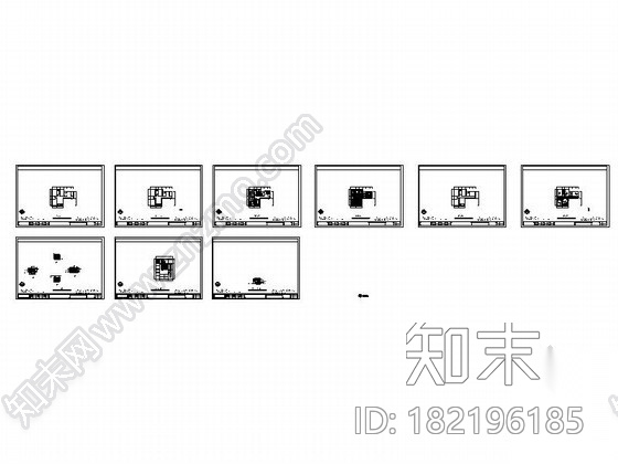 某小区三室二厅室内装修图cad施工图下载【ID:182196185】