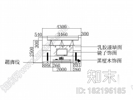 某小区三室二厅室内装修图cad施工图下载【ID:182196185】