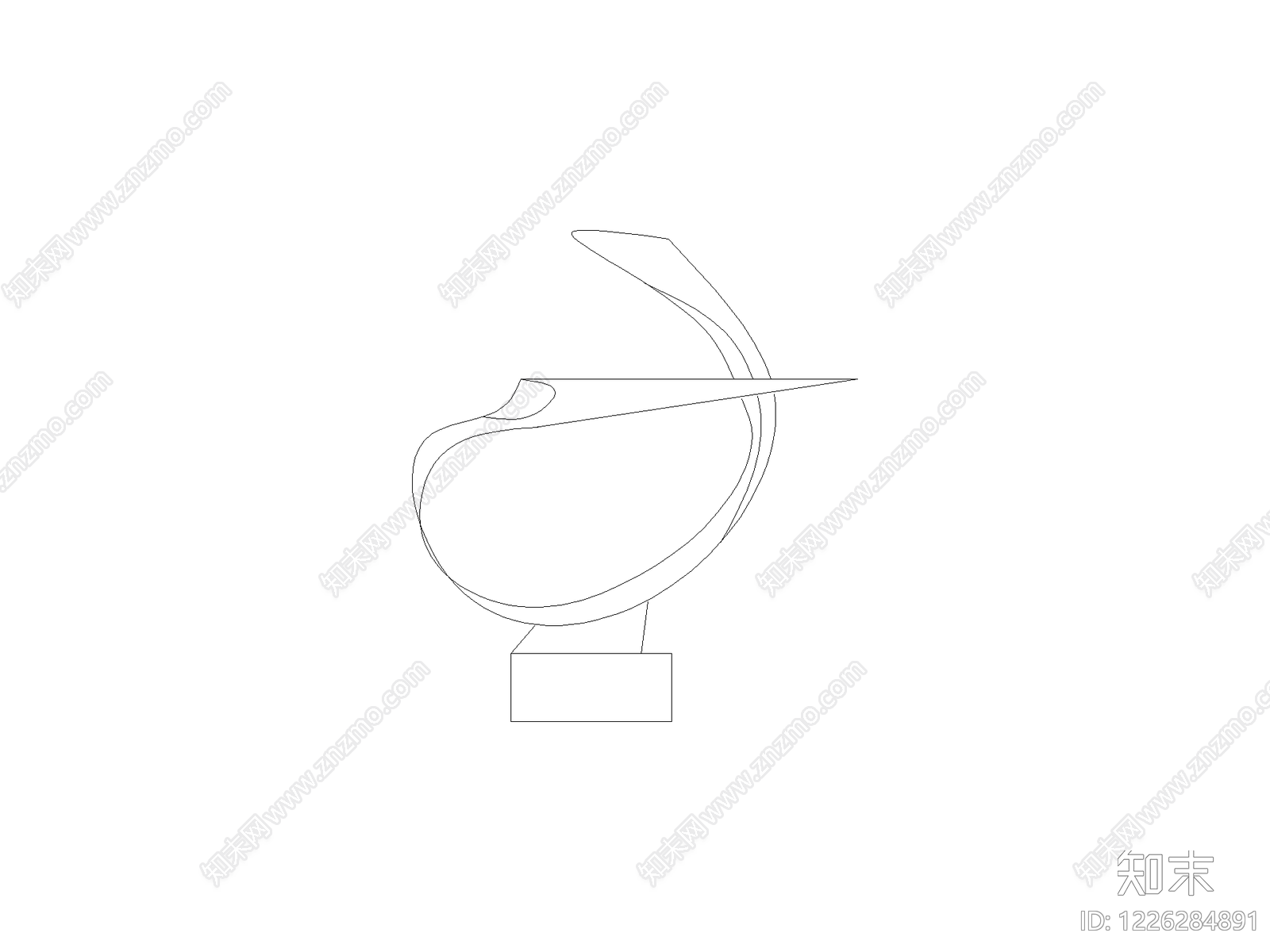 现代摆件CAD图纸