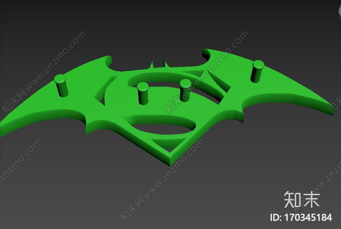 蝙蝠侠钥匙挂钩3d打印模型下载【ID:170345184】