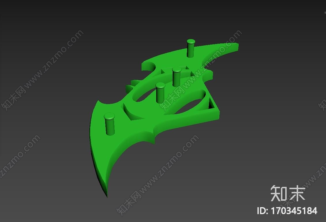 蝙蝠侠钥匙挂钩3d打印模型下载【ID:170345184】