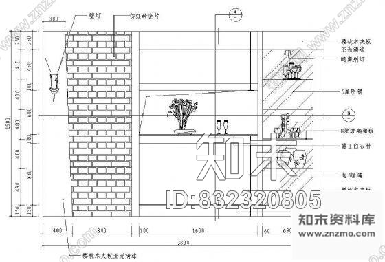 图块/节点餐厅立面图图块9cad施工图下载【ID:832320805】