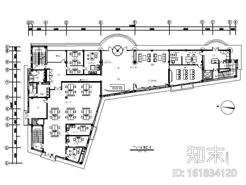 某集团公司办公楼装修图cad施工图下载【ID:161834120】