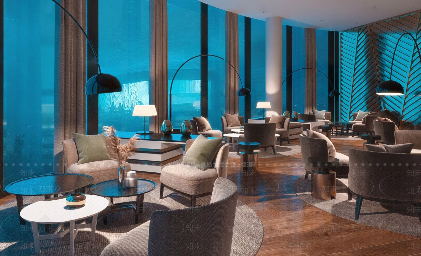 现代海底主题餐厅3D模型下载【ID:268939565】