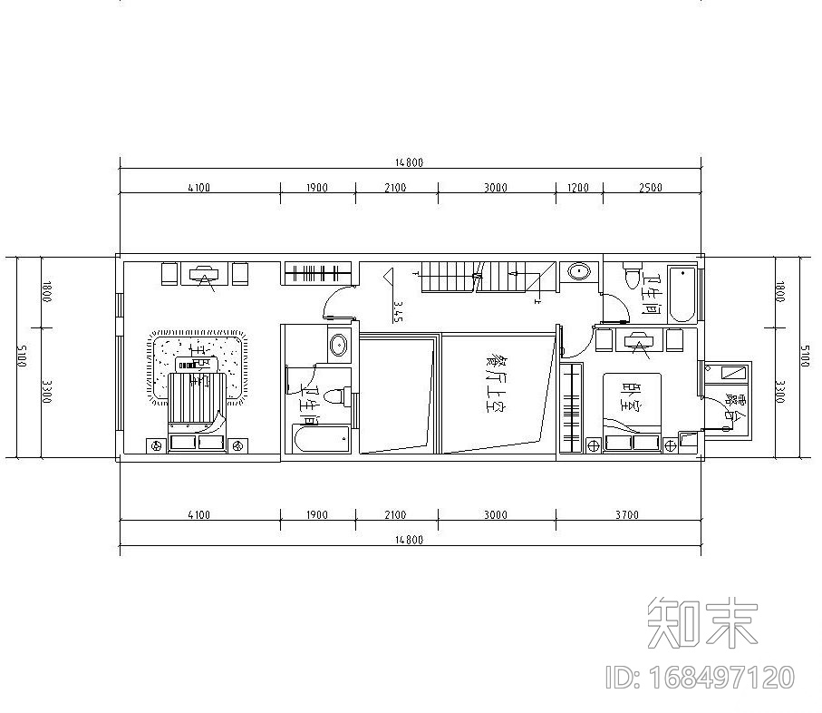 三层合院住宅建筑住宅楼设计图cad施工图下载【ID:168497120】