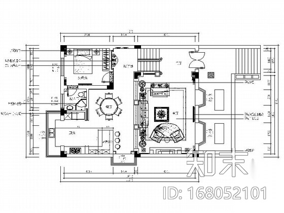 [南通]精装欧式豪华三层别墅室内装修图（含效果）cad施工图下载【ID:168052101】