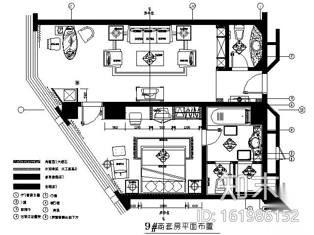 五星级酒店商务套房施工图施工图下载【ID:161986152】
