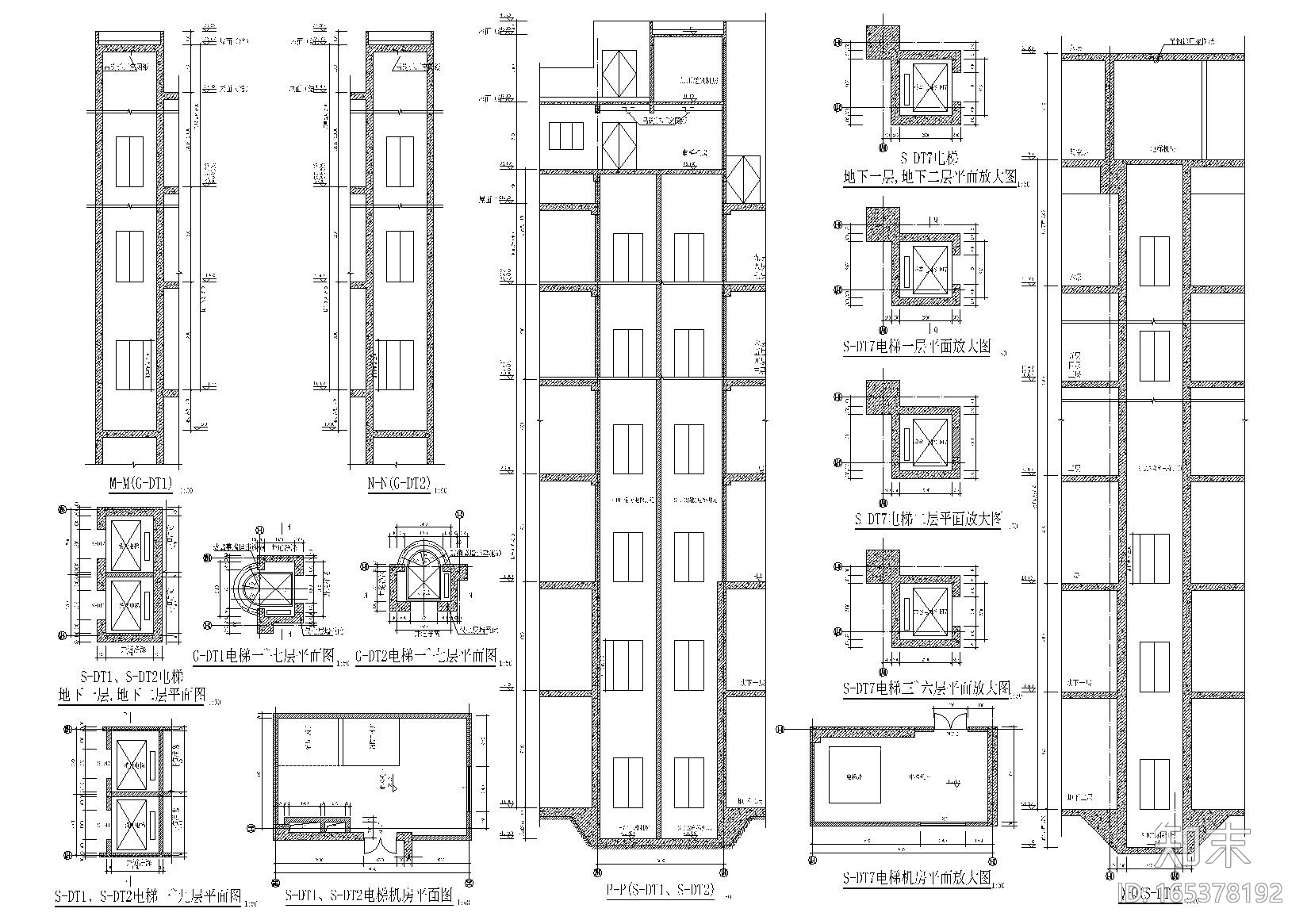 超全电梯施工图下载【ID:165378192】
