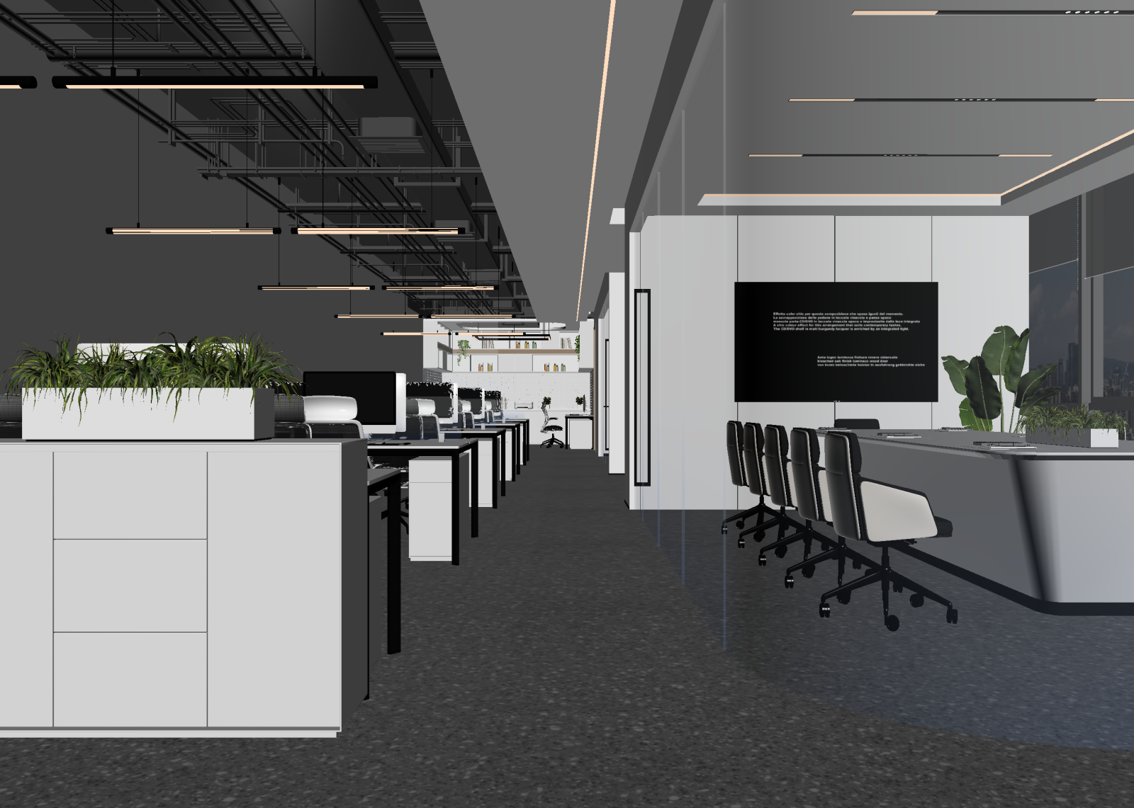 现代办公区3D模型下载【ID:1214588816】