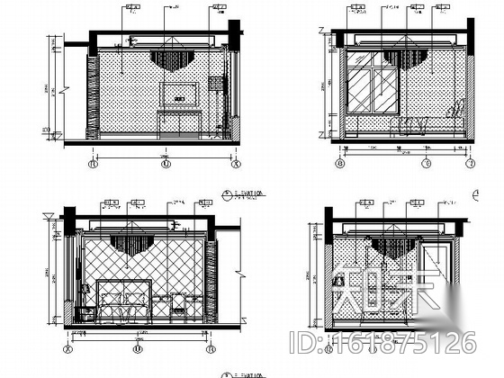 [重庆]清新高雅法式风格叠拼别墅室内装修CAD施工图（含...cad施工图下载【ID:161875126】