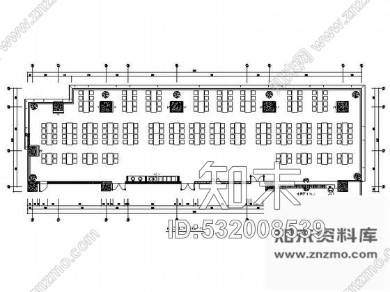 施工图某公司办公楼员工餐厅装修图cad施工图下载【ID:532008539】