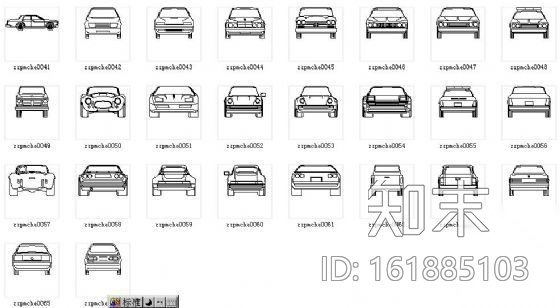 各式车平立面图块全集cad施工图下载【ID:161885103】