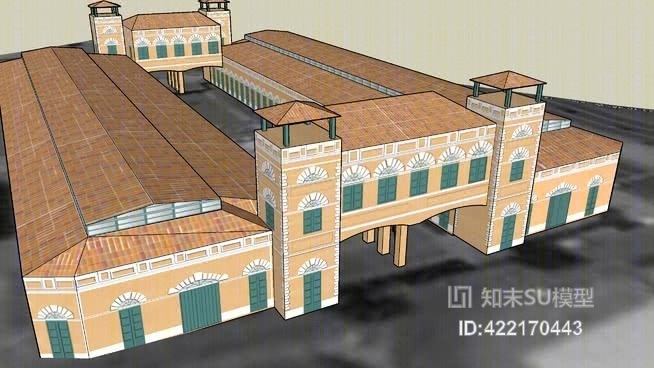 Florianó城邦公共市场SU模型下载【ID:422170443】