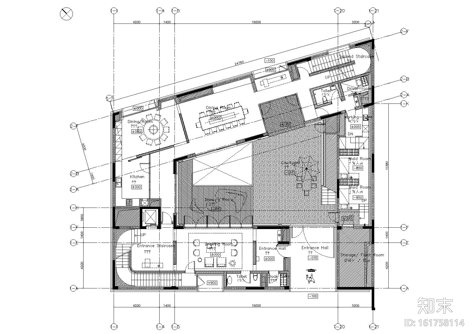 [上海]宁国府邸别墅项目U1项目CAD施工图cad施工图下载【ID:161758114】