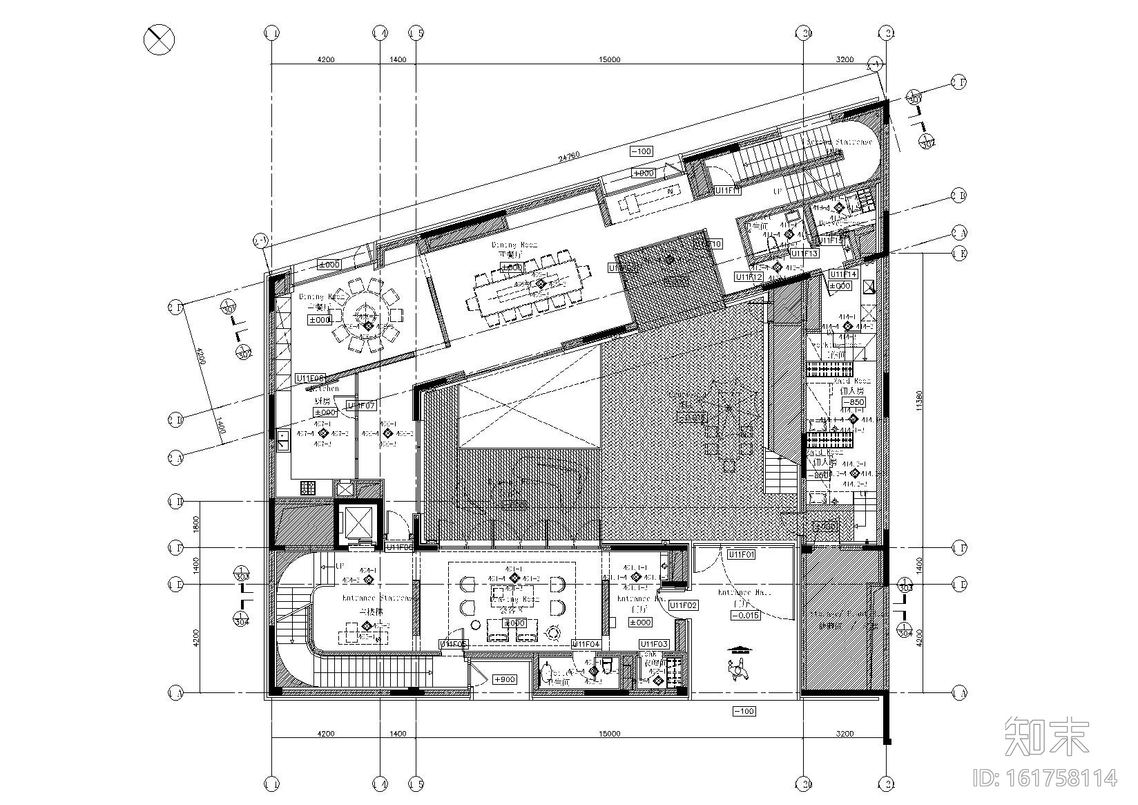 [上海]宁国府邸别墅项目U1项目CAD施工图cad施工图下载【ID:161758114】