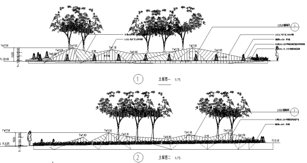 [江西]城市人文综合体高端住宅景观设计施工图施工图下载【ID:161084121】