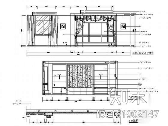 高雅三层别墅室内装修图cad施工图下载【ID:161902147】