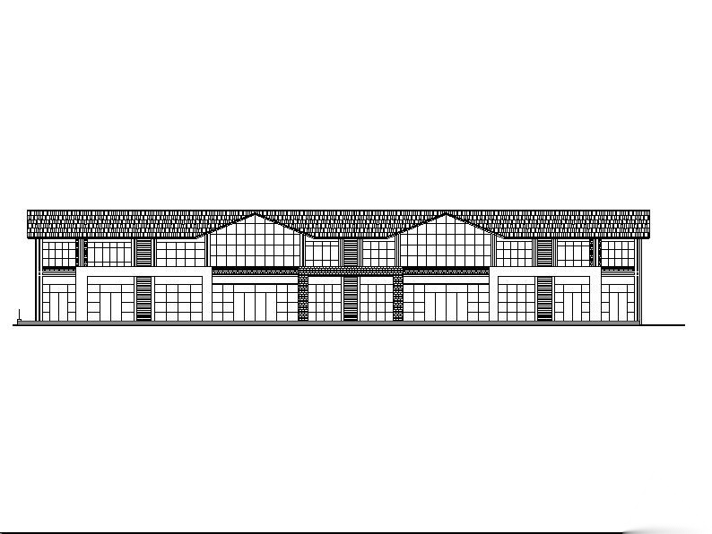 [江苏]两层红瓦屋面商业建筑施工图cad施工图下载【ID:151484164】