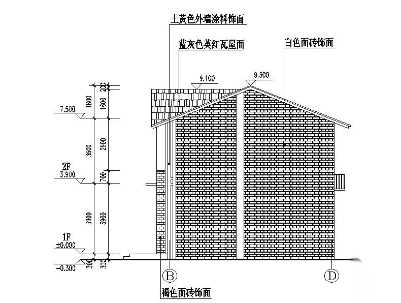 [江苏]两层红瓦屋面商业建筑施工图cad施工图下载【ID:151484164】