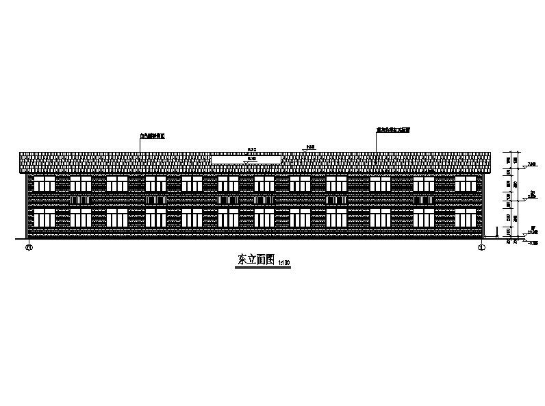 [江苏]两层红瓦屋面商业建筑施工图cad施工图下载【ID:151484164】