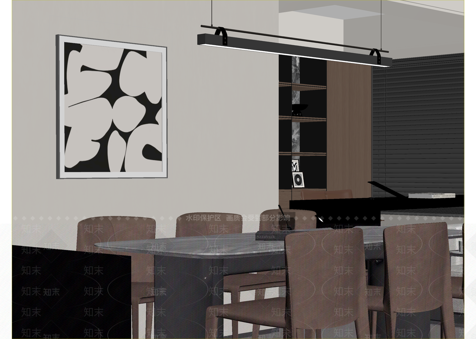 现代家居餐厅3D模型下载【ID:1215168144】
