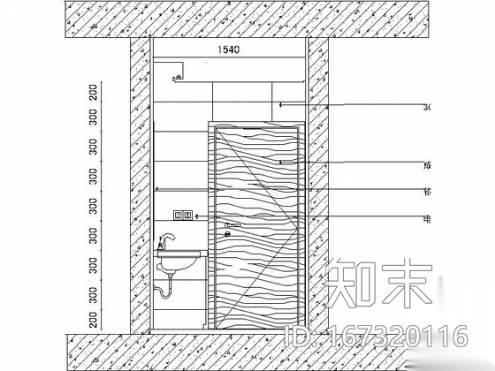 [江苏]中日合资企业饭店卫生间室内装修施工图（含效果）cad施工图下载【ID:167320116】