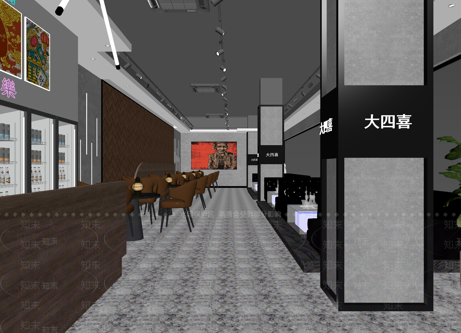 现代火锅店3D模型下载【ID:1214074832】