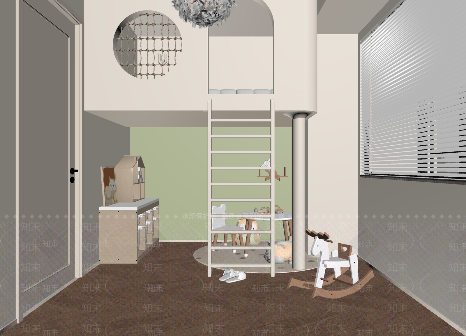 现代儿童娱乐室3D模型下载【ID:1214311048】
