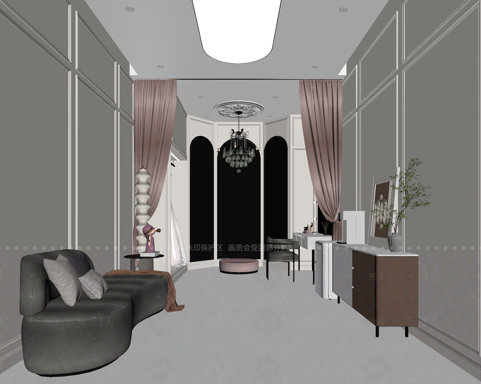 现代玄关3D模型下载【ID:1214645611】