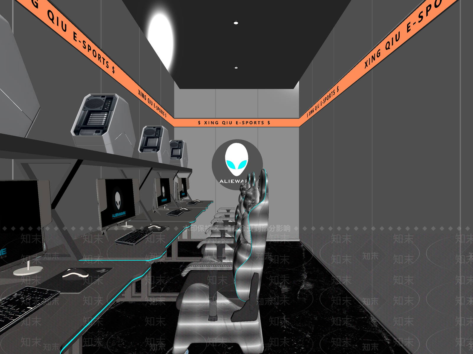 现代电竞房3D模型下载【ID:1214673601】