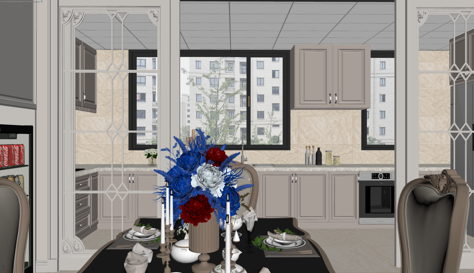 简欧家居餐厅3D模型下载【ID:1221691261】