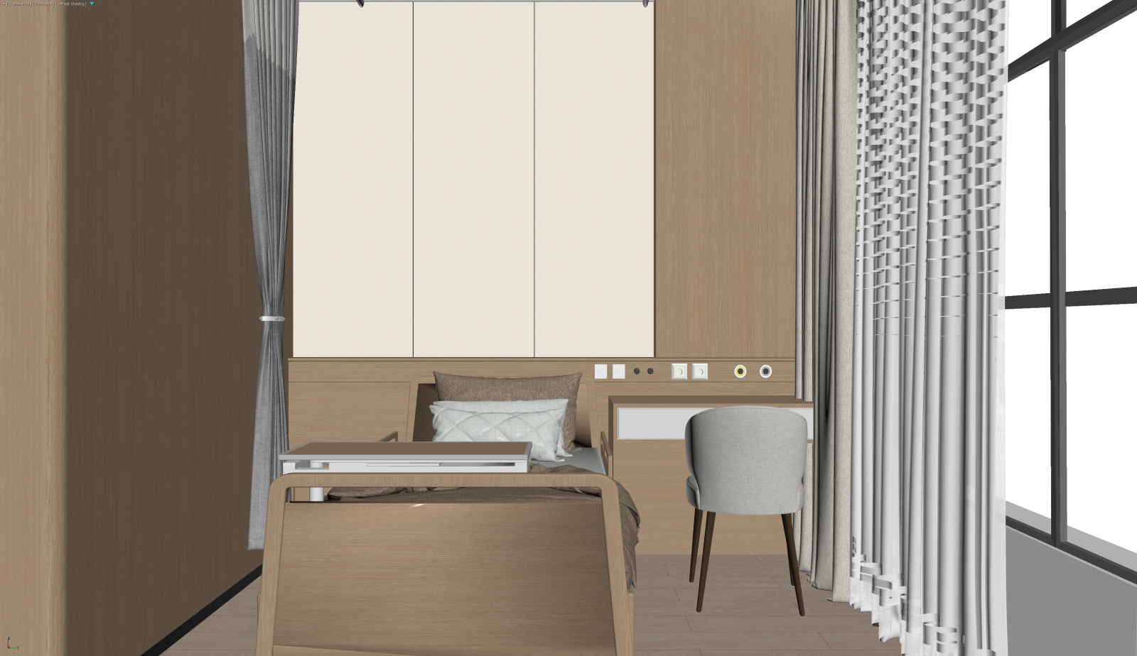 现代家居卧室3D模型下载【ID:1221473177】