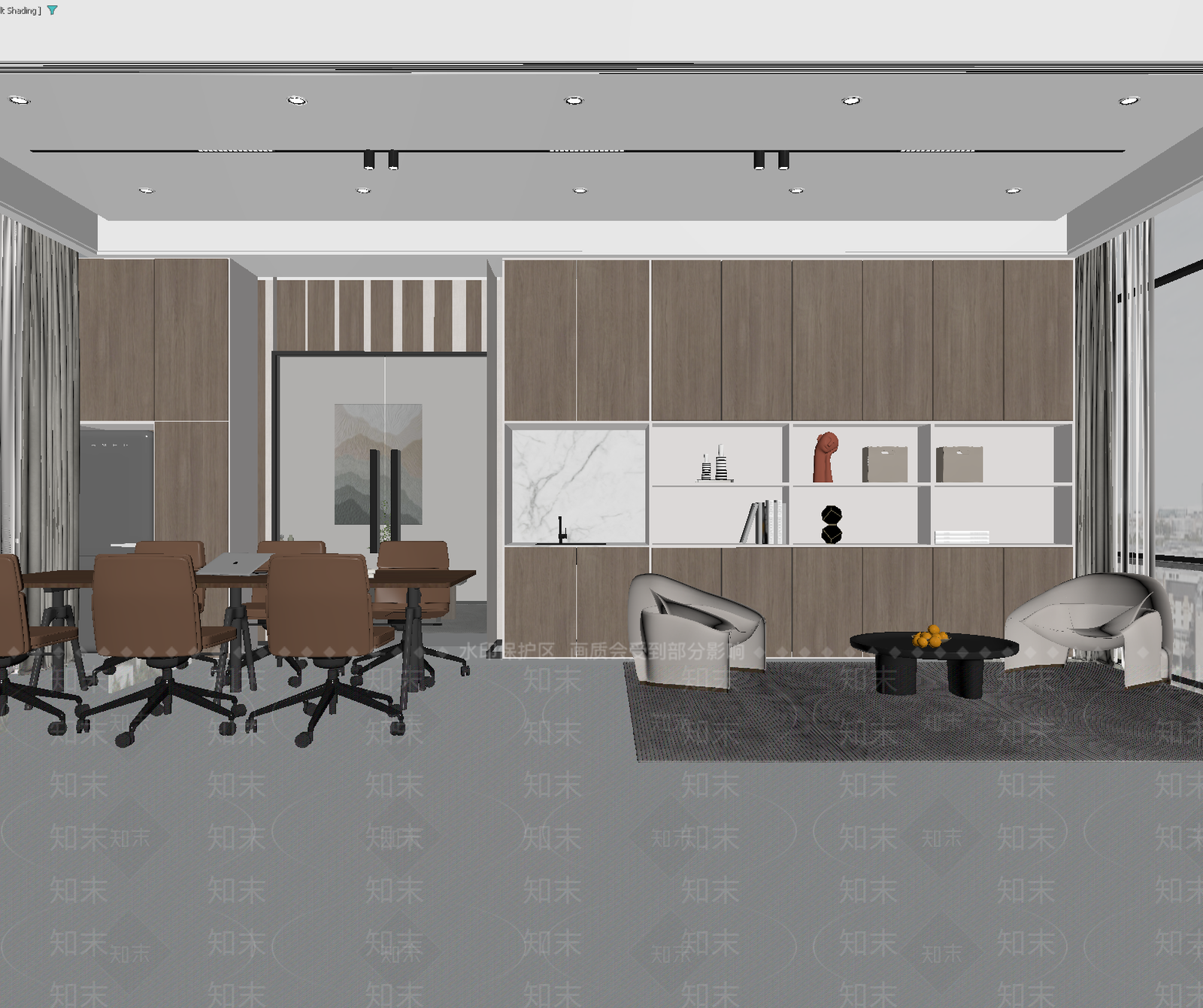 现代办公大厅3D模型下载【ID:1213920902】