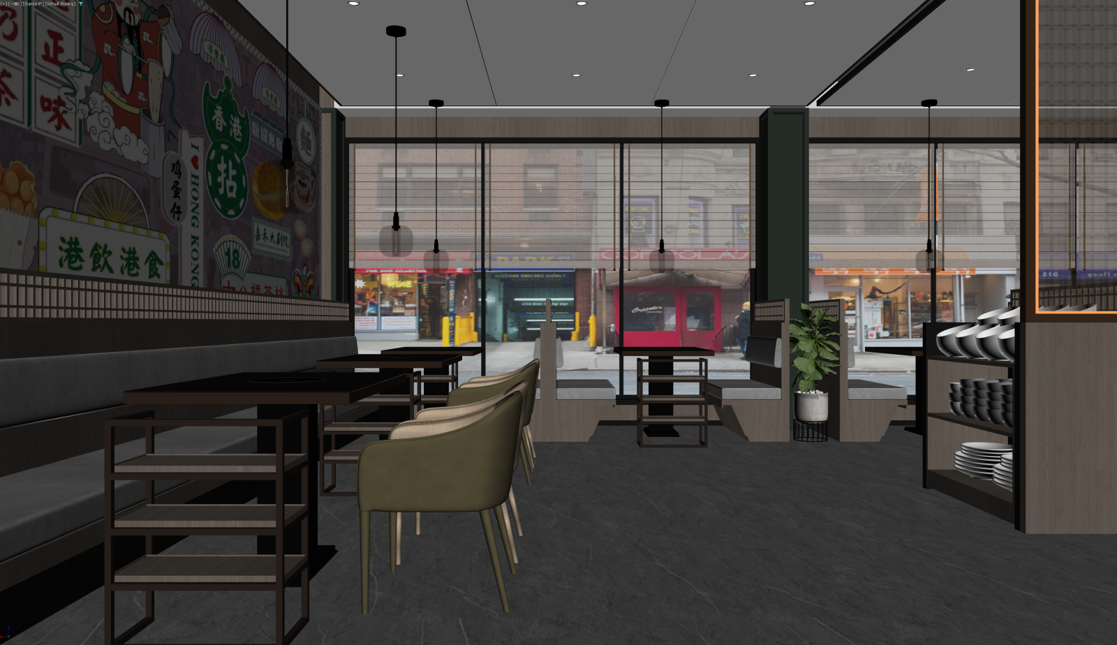 现代茶餐厅3D模型下载【ID:1221926374】