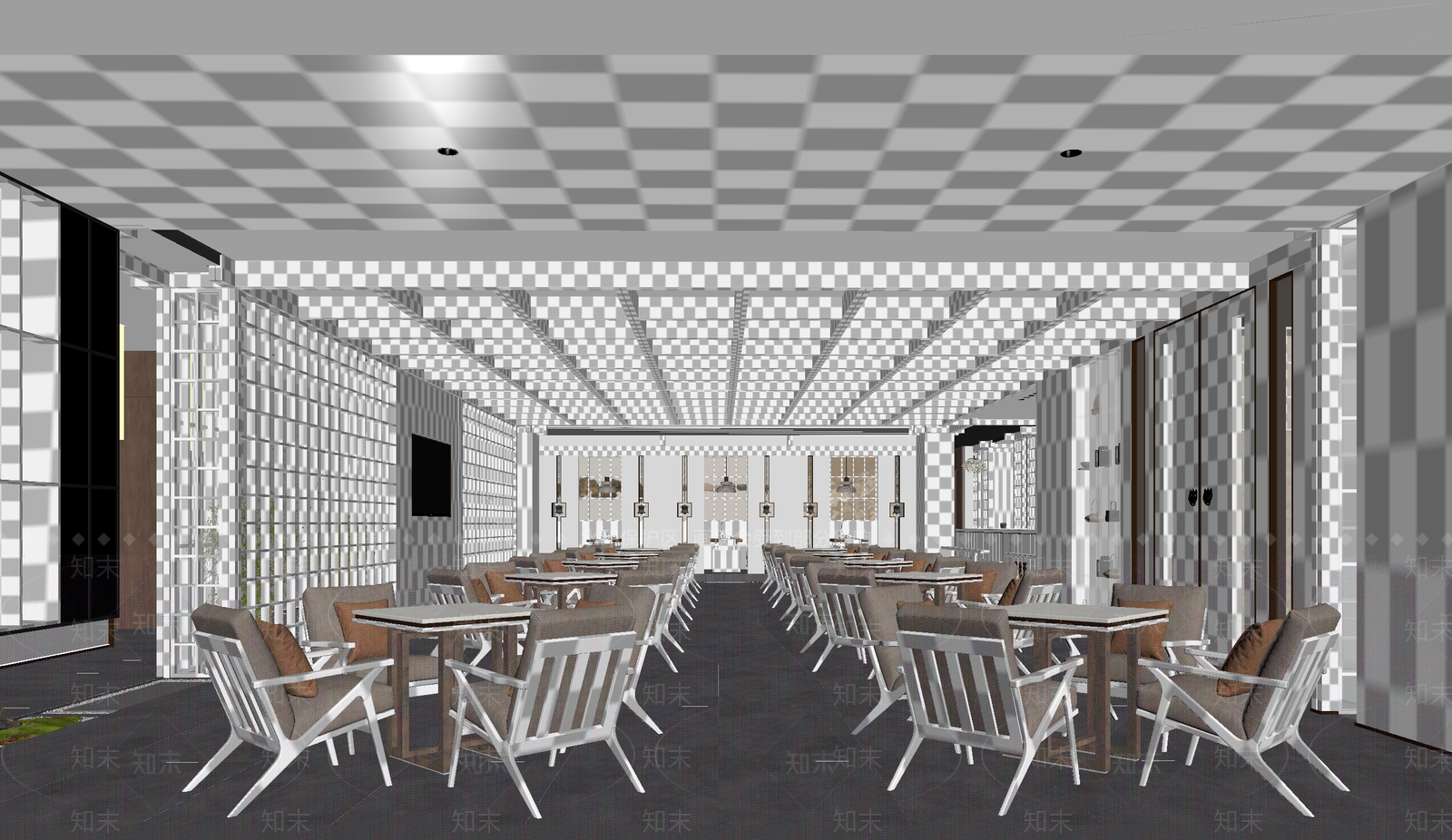 新中式咖啡厅3D模型下载【ID:1214276941】