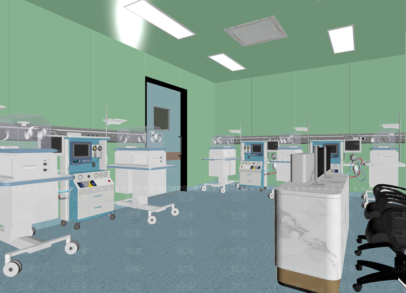 现代医院3D模型下载【ID:1214252389】