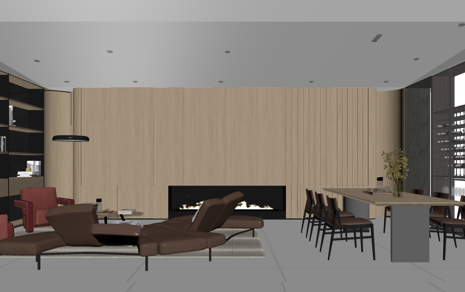 现代客餐厅3D模型下载【ID:1221715476】