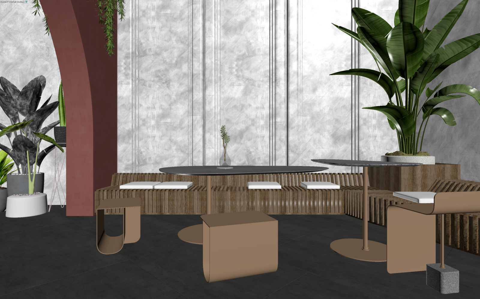 现代休息区3D模型下载【ID:1222000527】
