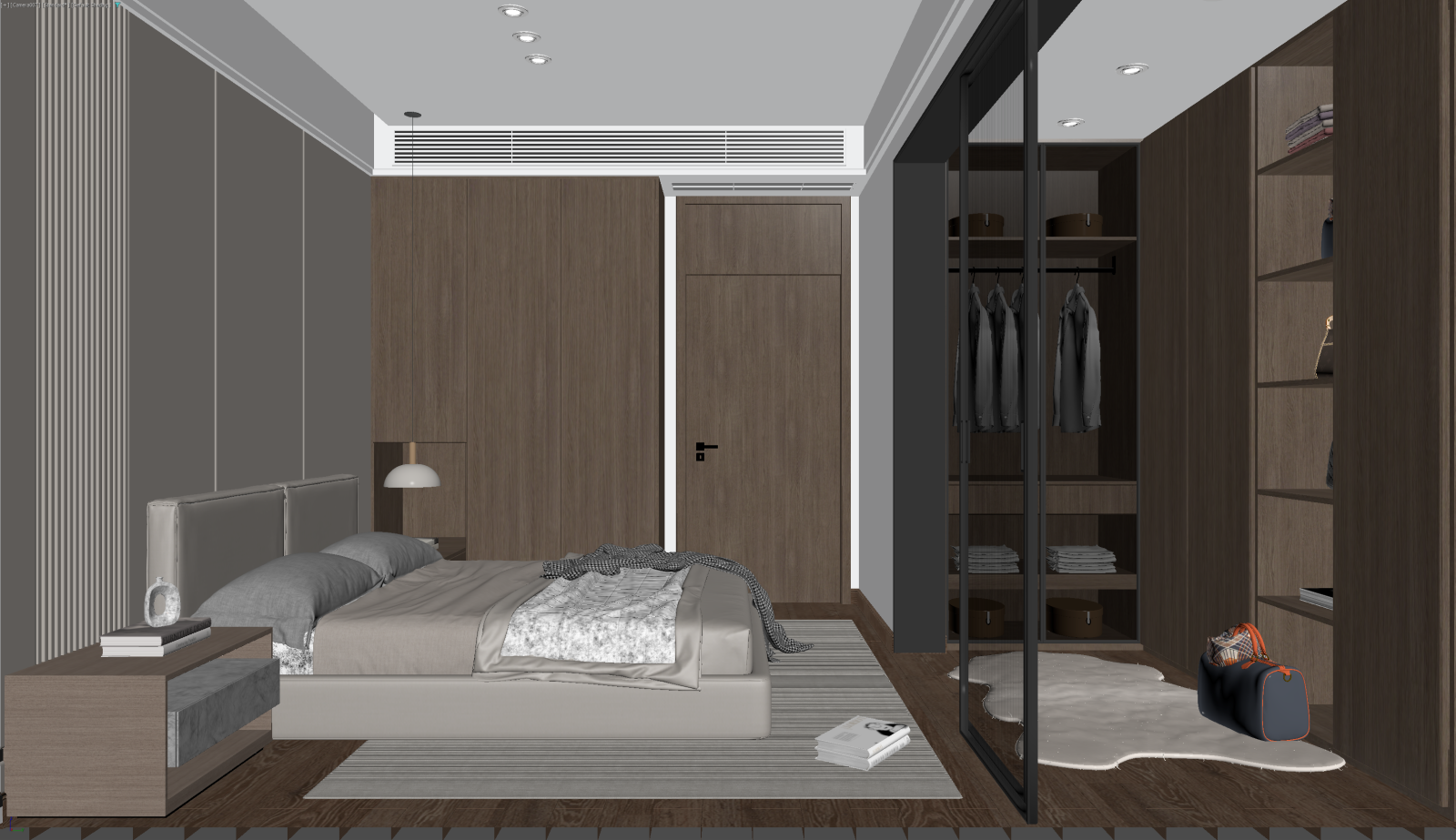 现代家居卧室3D模型下载【ID:1221876532】