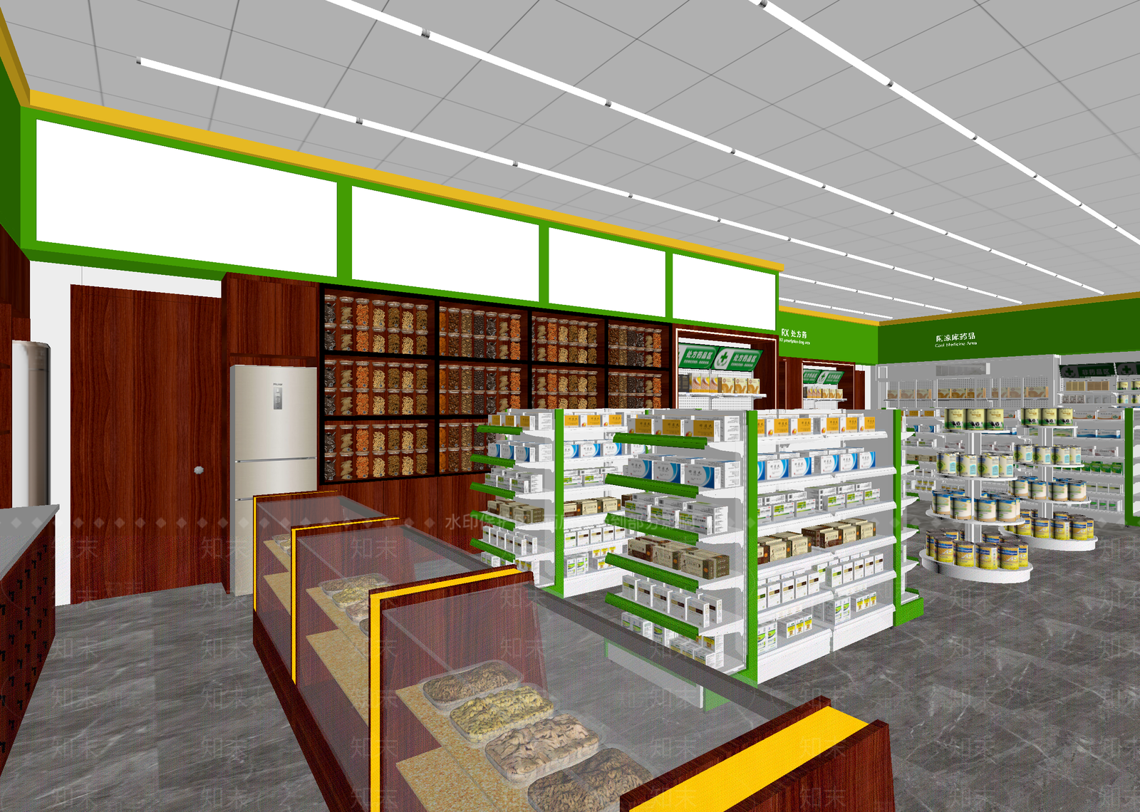 新中式超市3D模型下载【ID:1214332445】