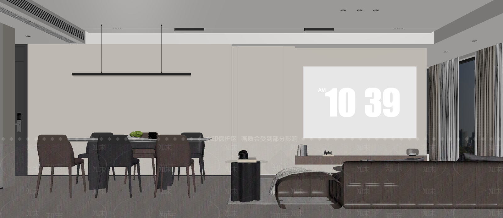 现代客餐厅3D模型下载【ID:1215179377】