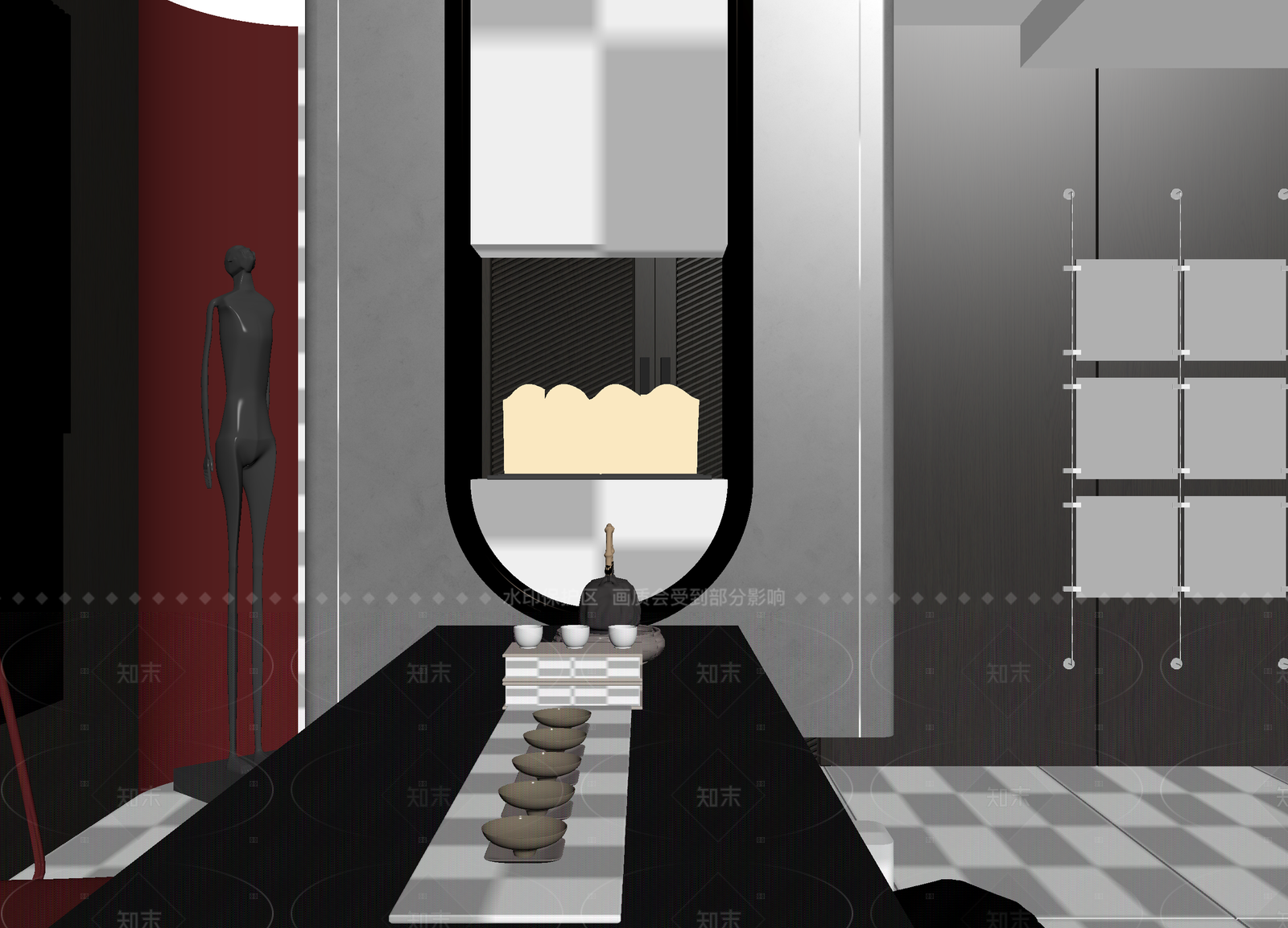 现代茶馆3D模型下载【ID:1214591502】