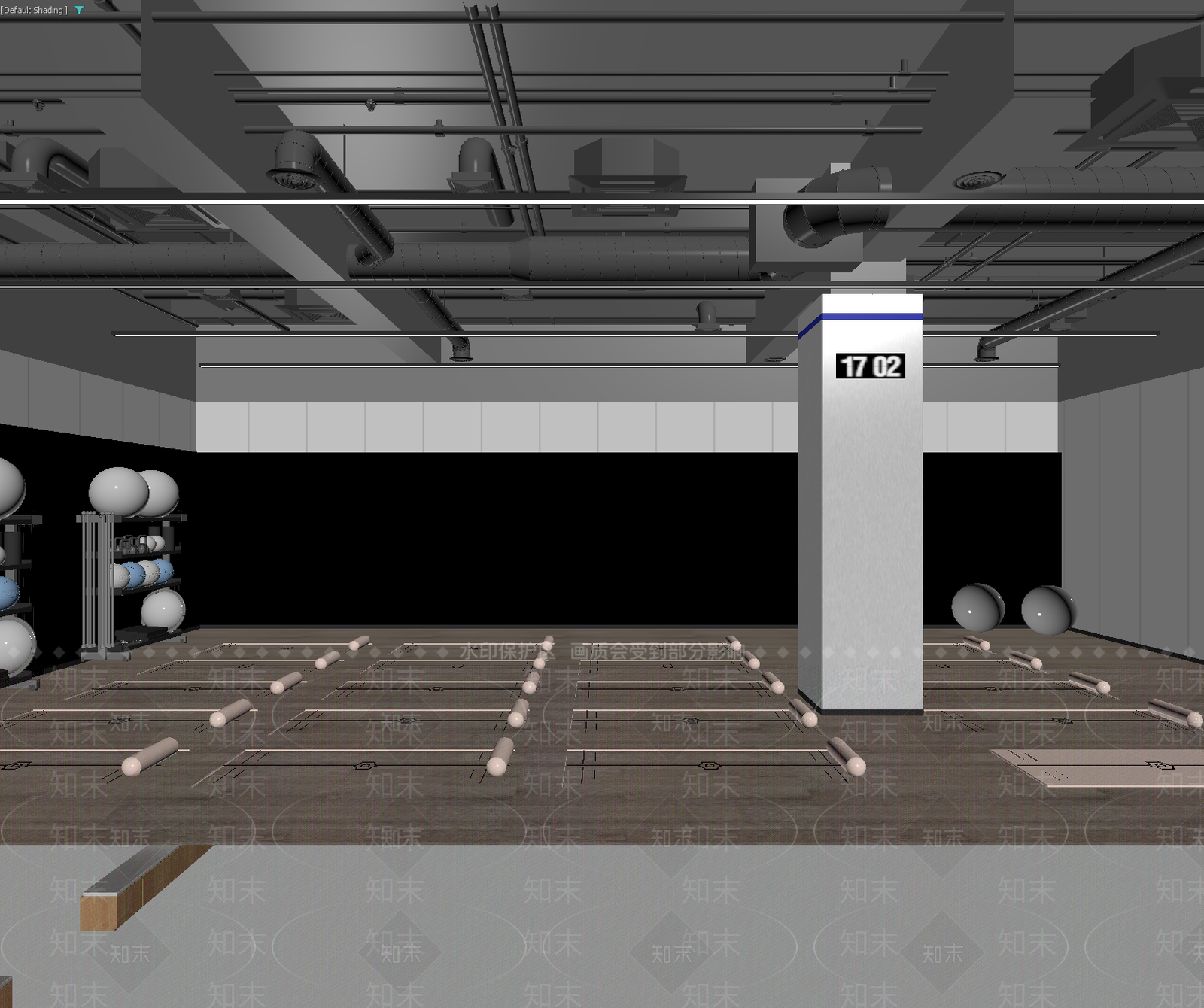 现代健身房3D模型下载【ID:1213927741】