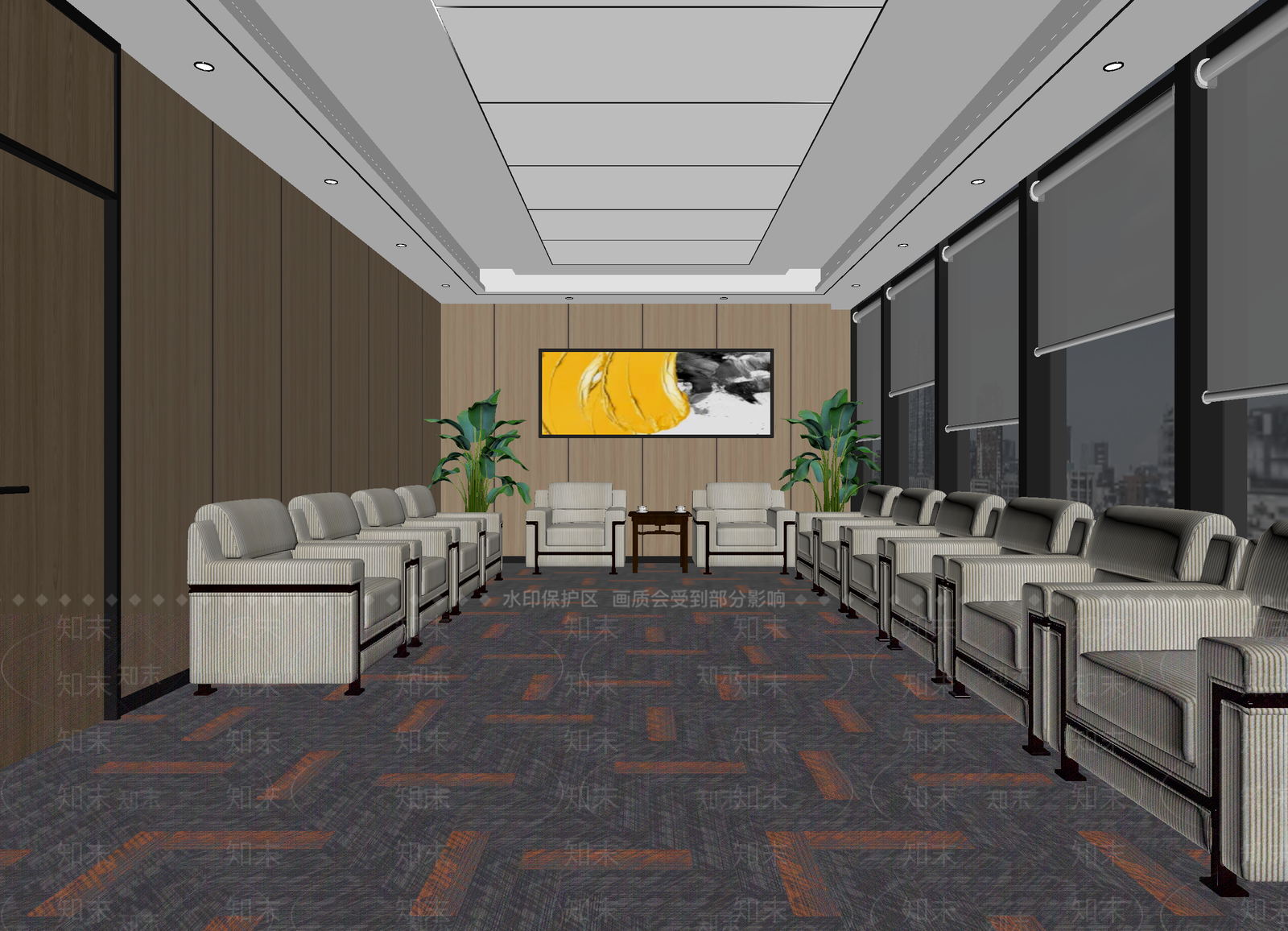 现代接待室3D模型下载【ID:1214139465】