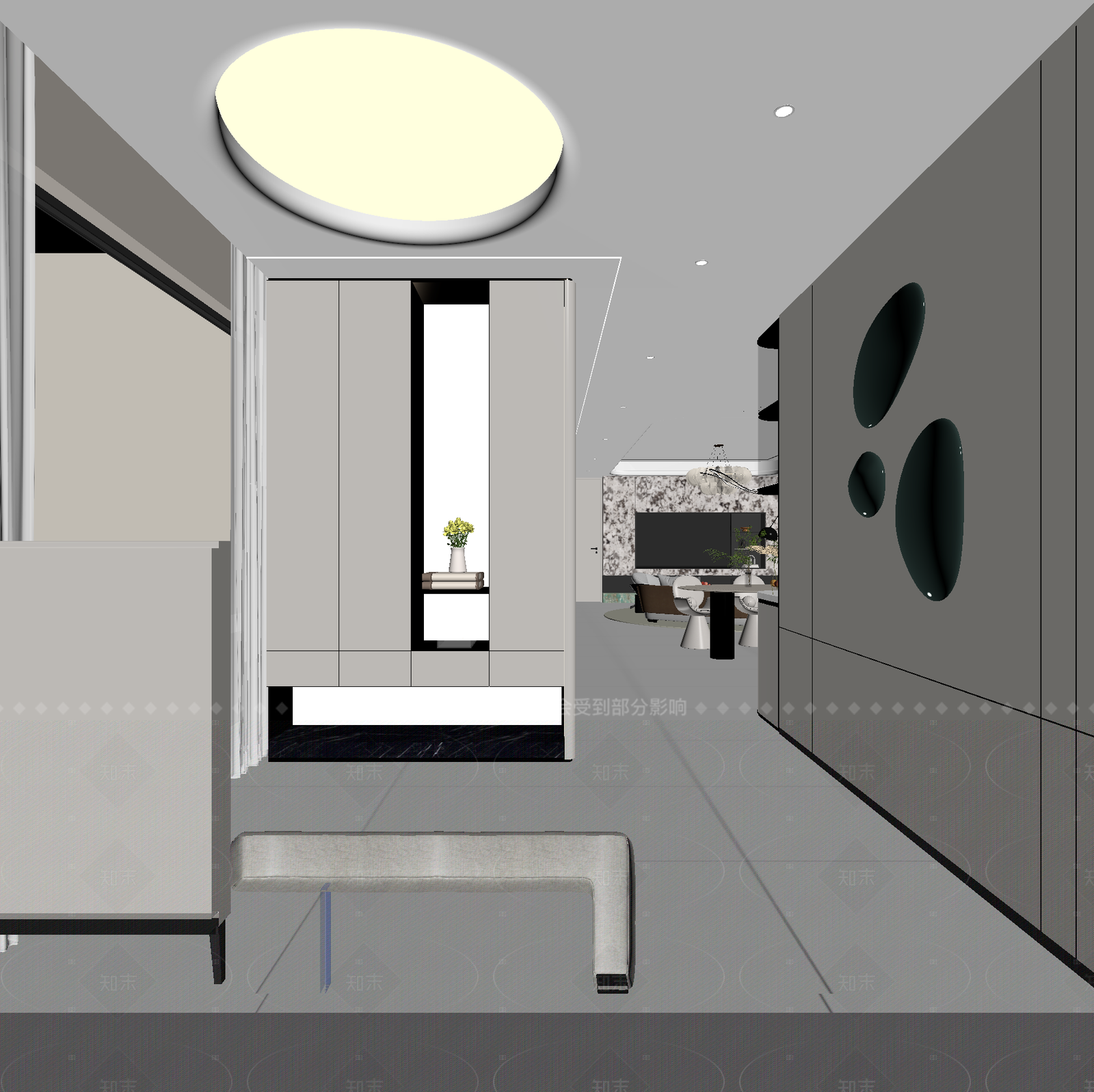 现代玄关3D模型下载【ID:1214970113】